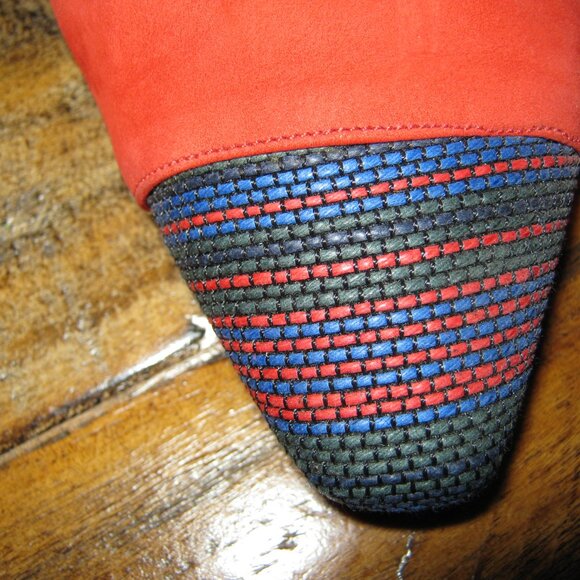 Ted Lapidus Red Suede Pumps - Size 39 / 8.5 - Picture 2 of 6